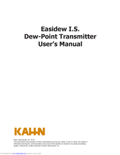 Kahn Easidew I.S. User Manual