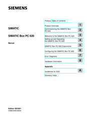 Siemens SIMATIC Box PC 620 Manual