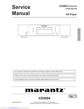 Marantz CD5004N1SG Service Manual