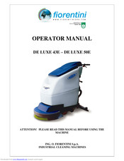 FIORENTINI DE LUXE 50E Operator's Manual