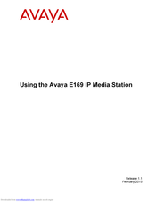 Avaya E169 User Manual