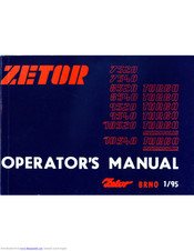 ZETOR 8540 TURBO Operator's Manual