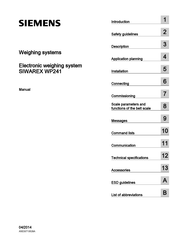 Siemens SIWAREX WP241 Manual