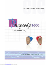 NuEar rhapsody 1600 Operation Manual