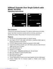 HDBaseT Cat5e Operating Instructions Manual