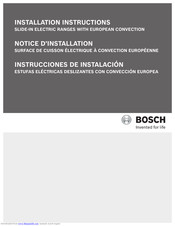 Bosch HEI7052C Installation Instructions Manual