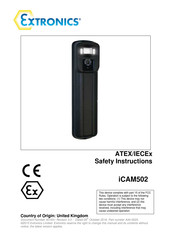 extronics iCAM502 Safety Instructions