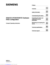 Siemens SIMATIC IPC647D Operating Instructions Manual