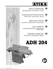 ATIKA ADH 204 Original Instructions Manual