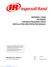 Ingersoll-Rand 302 SERIES Installation And Operation Manual