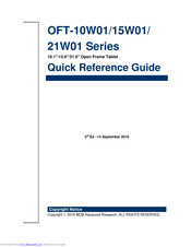 BCM Advanced Research OFT-21W01 Series Quick Reference Manual