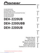 Pioneer DEH-2200UBB Operation Manual
