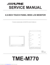 Alpine TME-M770 Service Manual