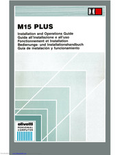 Olivetti M15 Plus Installation And Operation Manual