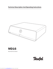Teufel MD16 Technical Description And Operating Instructions