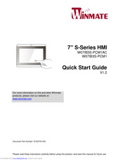 Winmate W07IB3S-PCM1 Quick Start Manual