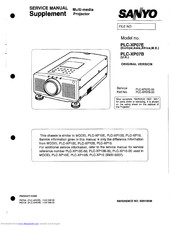 Sanyo PLC-XP07E Service Manual