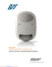 Ness IVY series Installation & Programming Manual