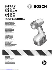 Bosch GLI 18 V PROFESSIONAL Operating Instructions Manual