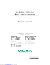 Moxa Technologies OnCell G3150-HSPA Quick Installation Manual