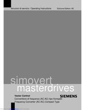 Siemens Type Vector Operating Instructions Manual