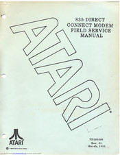 Atari 835 Field Service Manual