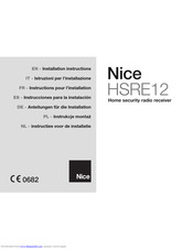 Nice HSRE12 Installation Instructions Manual