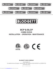 Blodgett BLCP Installation Operation & Maintenance