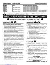Viking Range VIPR161R Instructions Manual