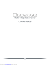 Bryston B1353 Owner's Manual