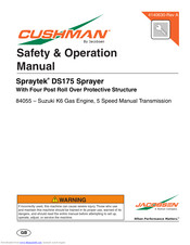 Cushman Spraytek DS175 Safety & Operation Manual