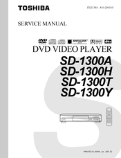 Toshiba SD-1300A Service Manual