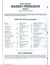 MASSEY FERGUSON MF230 Shop Manual