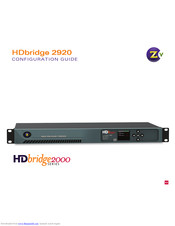 ZeeVee HDbridge 2920 Configuration Manual