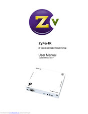ZeeVee ZyPer4K User Manual