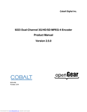Cobalt Digital Inc 9223 Product Manual