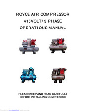 Royce RC66 Operation Manual
