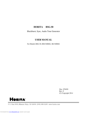 HORITA SR-50/BSG User Manual