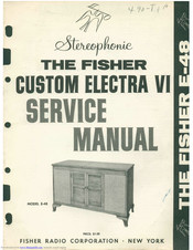 Fisher custom electra E-48 Service Manual