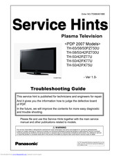 Panasonic TH-58/50/42PZ700U Service Hints