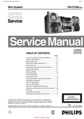 Philips FW-V720 Service Manual