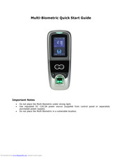 Belco Multi-Biometric Quick Start Manual