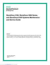 Hp StoreOnce 3100 Maintenance And Service Manual