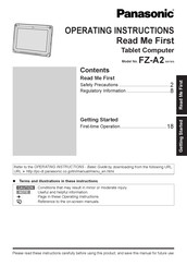 Panasonic FZ-A2 series Operating Instructions Manual