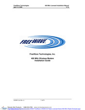 FreeWave LRS455 SERIES Installation Manual