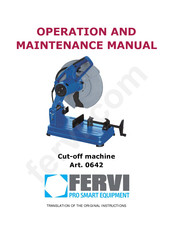 Fervi 0642 Operation And Maintenance Manual