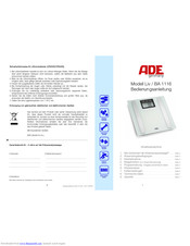 ADE BA 1116 Instruction Manual