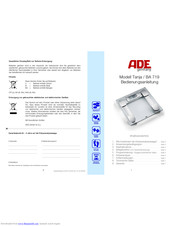 ADE BA 719 Operating Instructions Manual