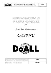 DOALL c-530 nc Instruction & Parts Manual