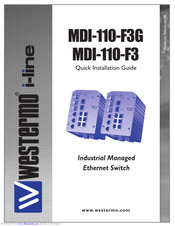 Westermo MDI-110-F3G Quick Installation Manual